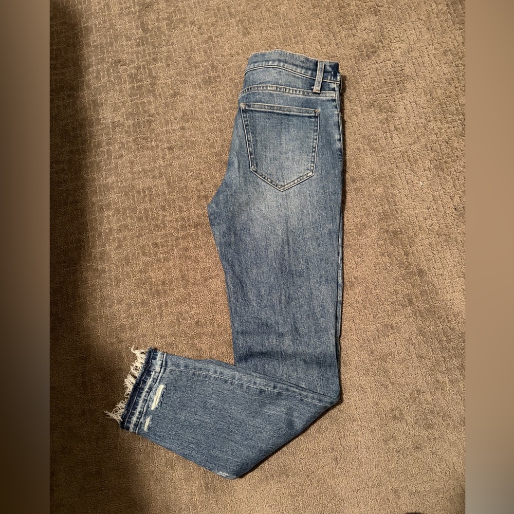 Pistola Distressed Blue Ankle Jeans